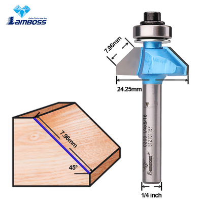 Legnano Router Bit Lamboss 45 gradi Chamfer Bit con cuscinetto per taglio di fresatura del legno