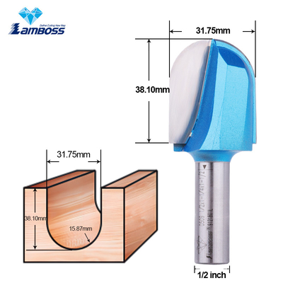 Lamboss Dovetail Router Bit lavorazione del legno lama lunga naso rotondo bit rotondo bit di intaglio
