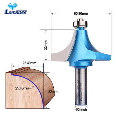 Lamboss arrotondamento sopra bit con cuscinetto legno fresatura tagliatore angolo rotondo bit per la lavorazione del legno