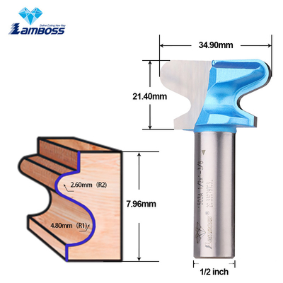 Lamboss A Double Finger Bit Trimming Milling Cutter Dovetail Router Bit per la lavorazione del legno